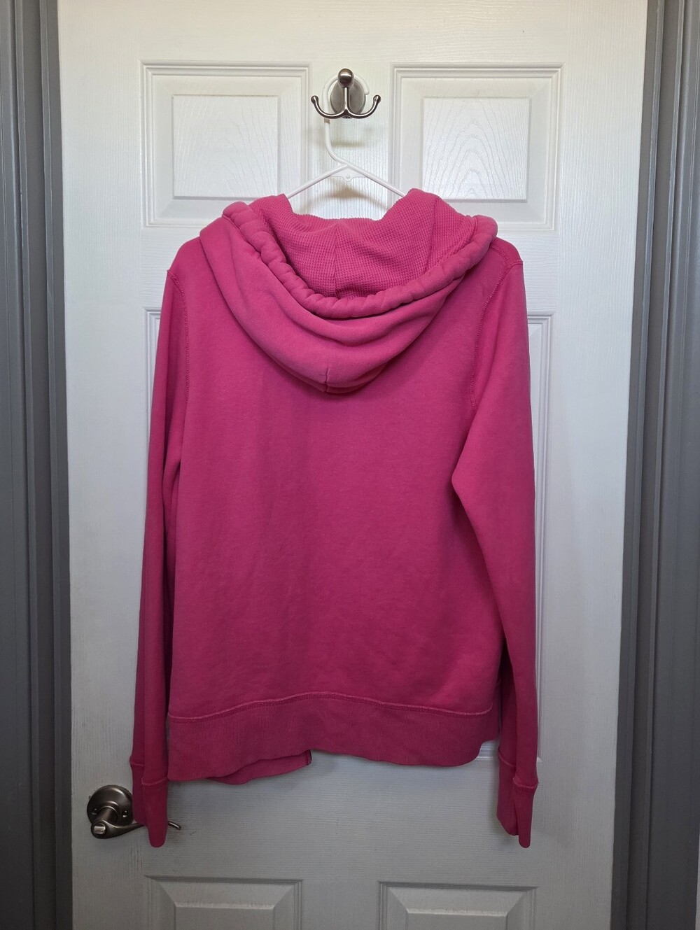 Hollister California Y2K Pink Zip-Up Hoodie with Blue Logo Surfer Girly Retro M - Picture 6 of 8
